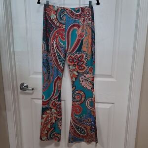 Colorful Paisley Flare Pants